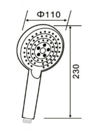 Душевая лейка Orange O-Shower S02HSW 3 режима, белый